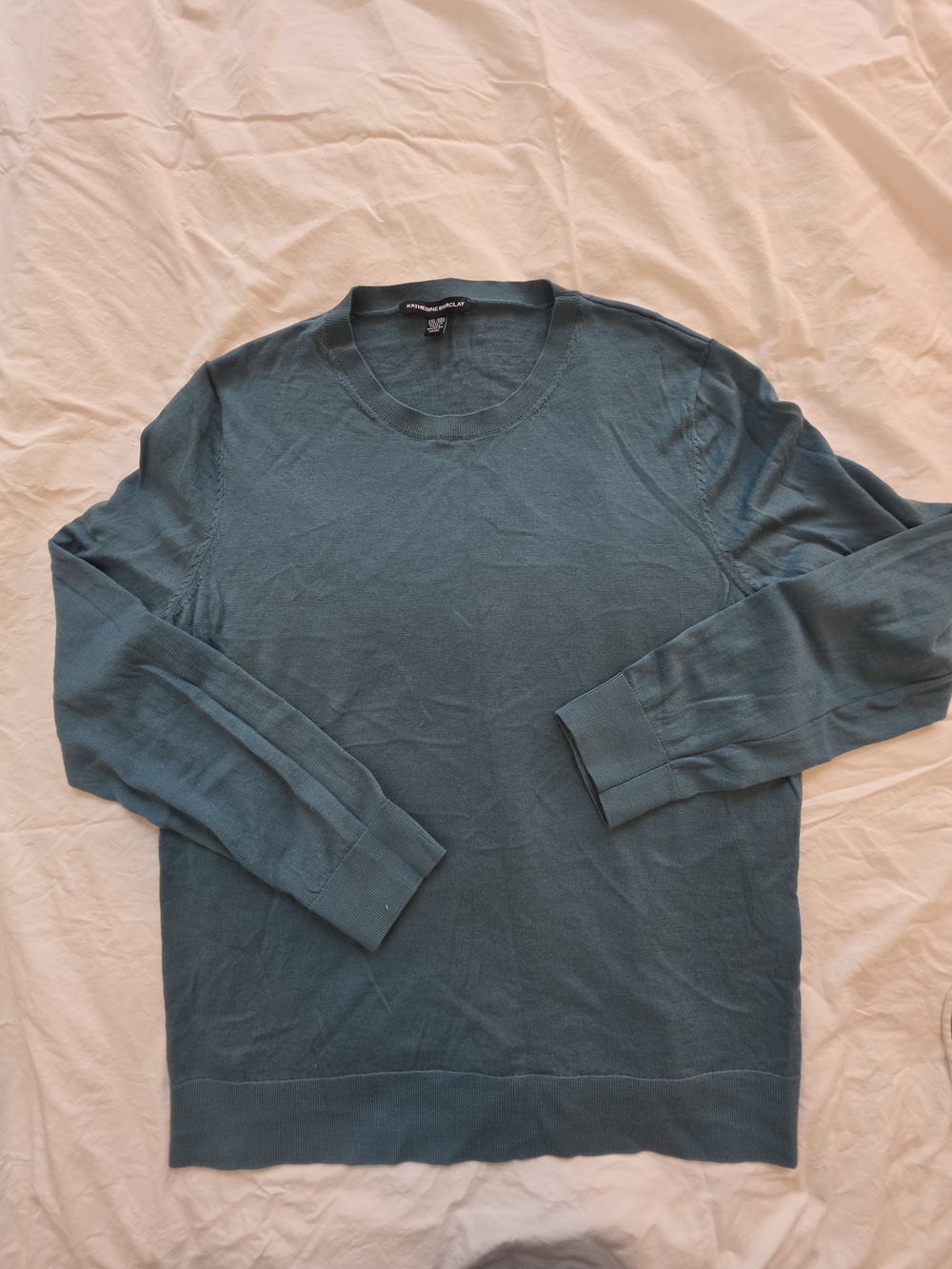 Teal Merino Katherine Barclay Crewneck Sweater Size 2X